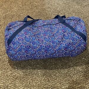 Stylish Blue Swirl Duffle Bag